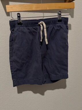 Crewcuts Navy Drawstring Cotton Shorts with White Tie